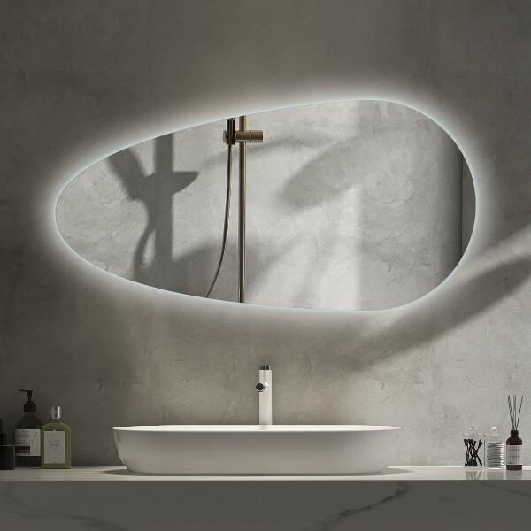 Miroir salle de bain goutte led 45x90 cm