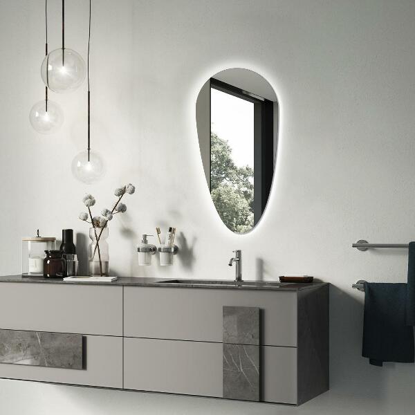 Miroir goutte d'eau led 50x100 cm