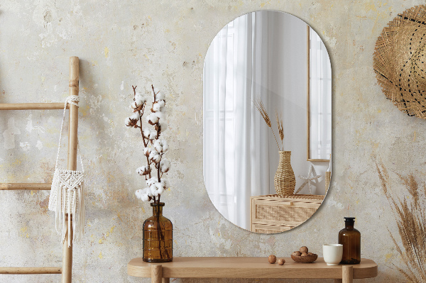 Miroir mural ovale sans bordure 46x80 cm