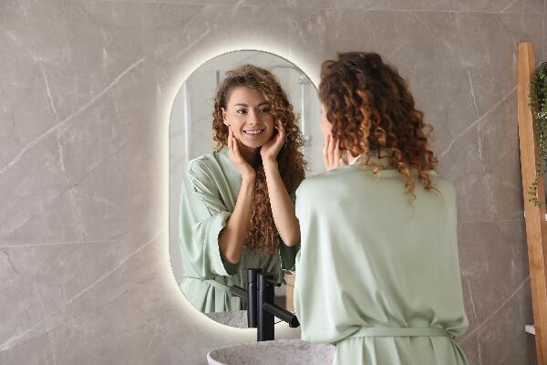 Miroir ovale led 40x70 cm