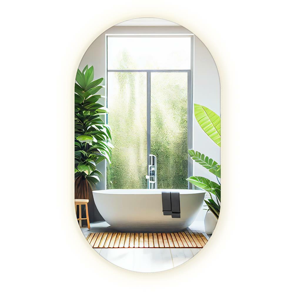 Miroir salle de bain ovale led 52x90 cm