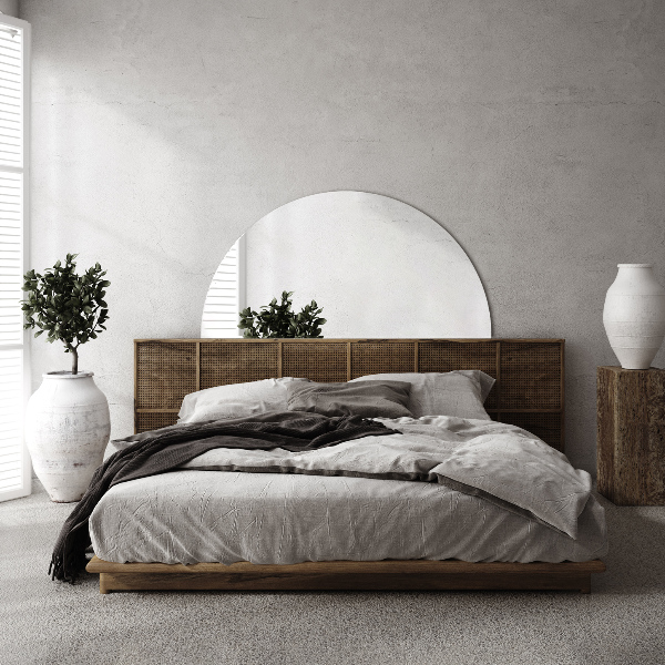 Miroir semi circulaire sans cadre 45x90 cm