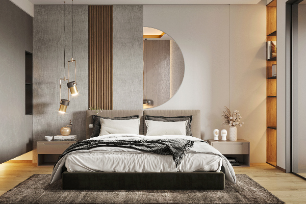 Miroir semi-circulaire sans bordure 50x100 cm