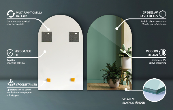 Miroir forme originale individuel 50x90 cm