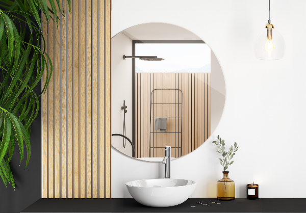 Miroir demi cercle 63x70 cm