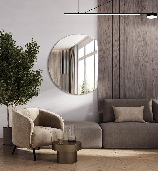 Demi lune miroir sans cadre 84x100 cm