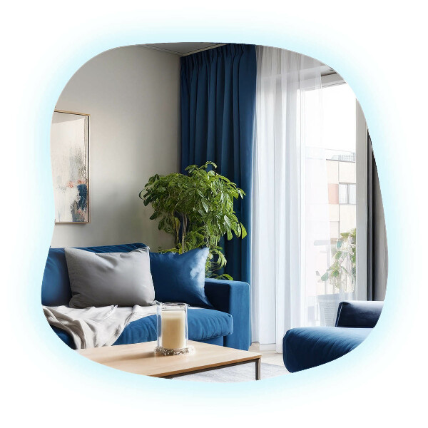 Miroir forme irrégulière lumineux 68x67 cm