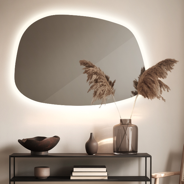 Miroir asymétrique led 49x34 cm