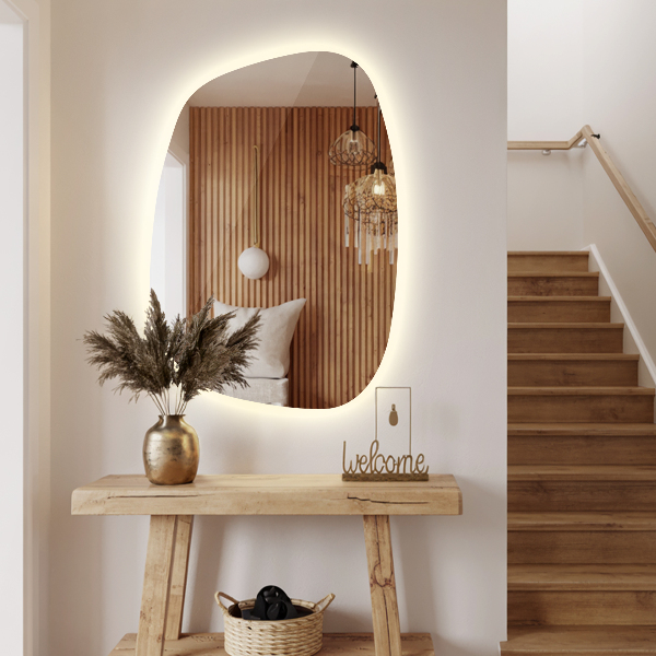 Miroir asymétrique led 49x34 cm
