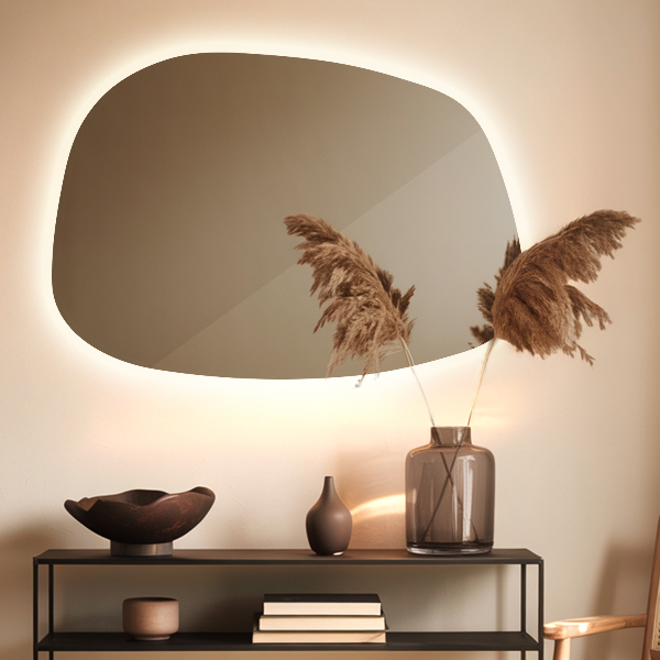 Miroir lumineux irregulier 79x57 cm
