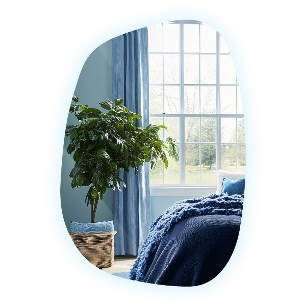 Miroir forme originale lumineux 91x66 cm