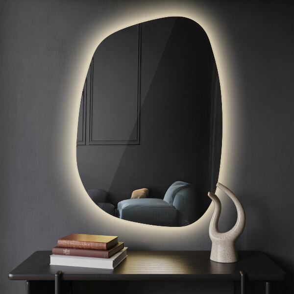Miroir forme originale lumineux 91x66 cm