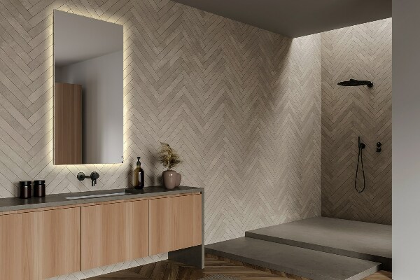 Miroir rectangulaire moderne led 60x40 cm