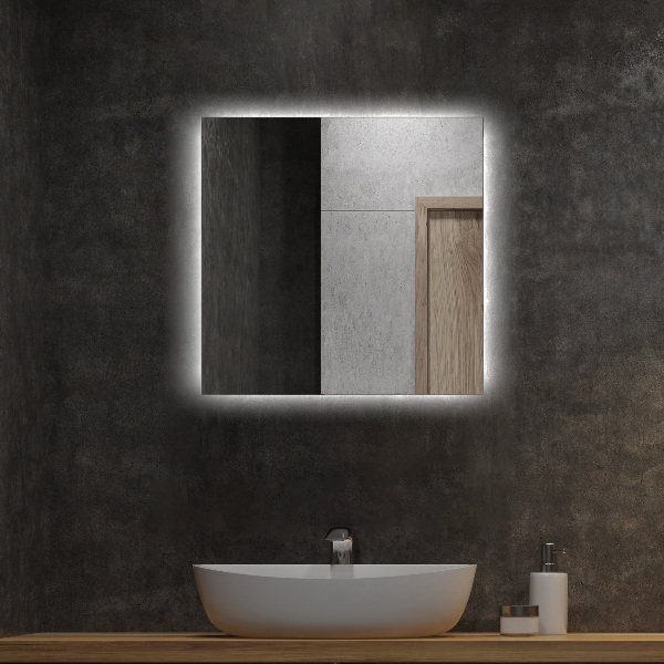 Miroir salle de bain rectangulaire led 50x50 cm