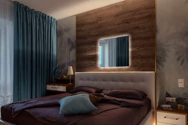 Miroir salle de bain rectangulaire led 50x50 cm