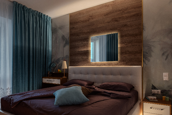 Miroir salle de bain rectangulaire led 50x50 cm