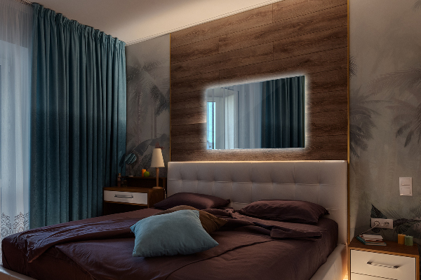 Miroir salle de bain rectangulaire avec led 70x50 cm