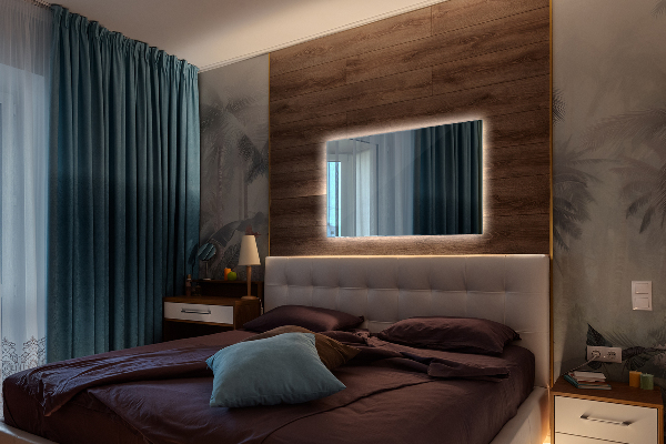 Miroir salle de bain rectangulaire avec led 70x50 cm