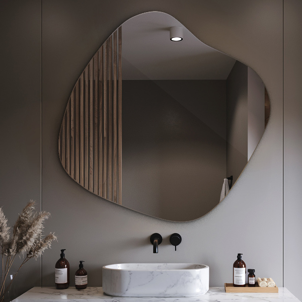 Miroir asymétrique tache original 58x59 cm