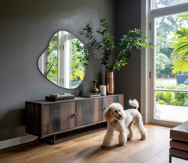 Miroir asymétrique tache original 68x67 cm