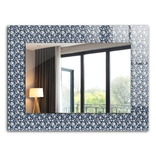 Motif de fleur bleue