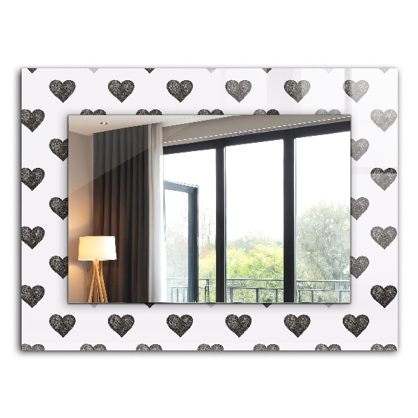 Motif de cœur noir