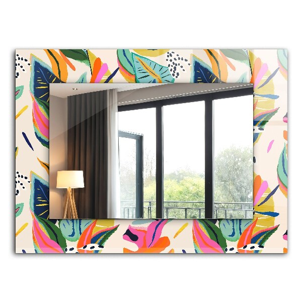 Motif de feuilles coloré