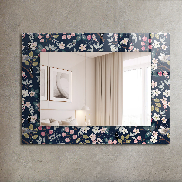 Feuilles avec motif orange