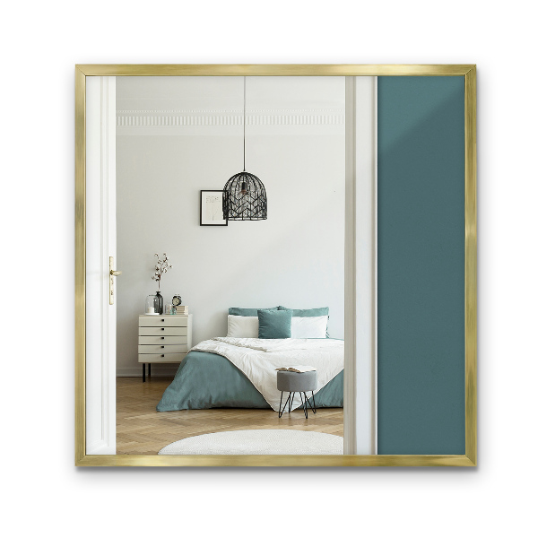Miroir carré au cadre doré 50x50 cm