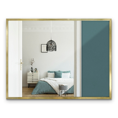 Miroir rectangulaire à cadre doré 80x60 cm