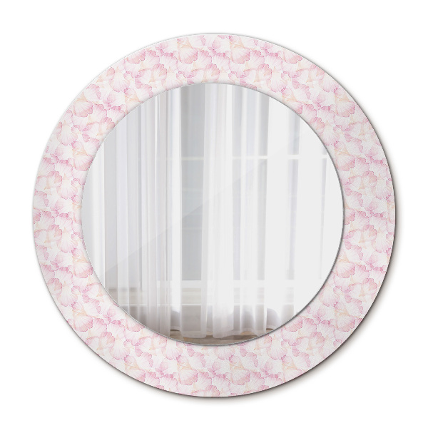 Miroir rond imprimé Pétales de fleurs