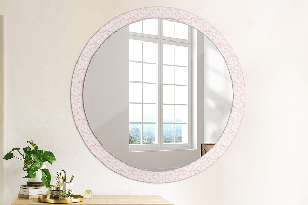 Miroir rond imprimé Pétales de fleurs