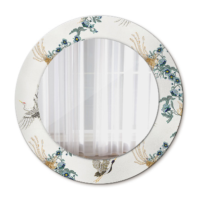 Miroir rond imprimé Chinoséries