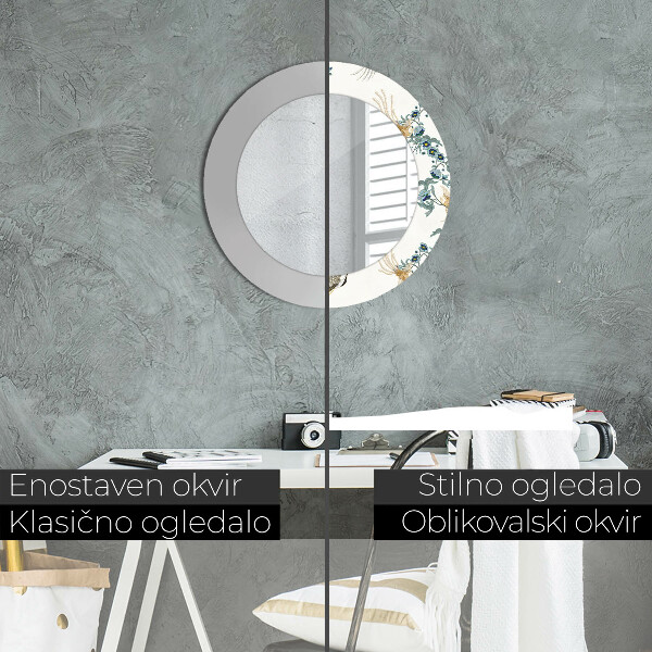 Miroir rond imprimé Chinoséries