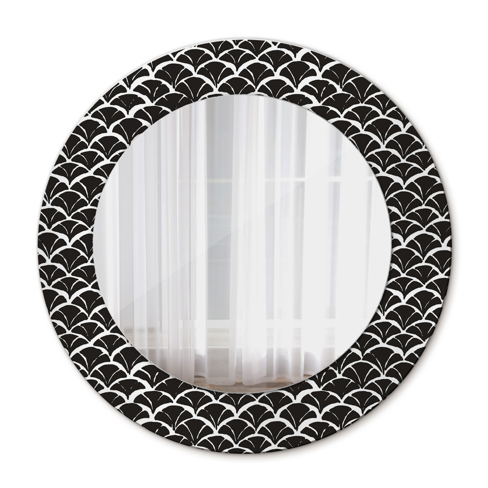 Miroir rond avec décoration Écailles orientales