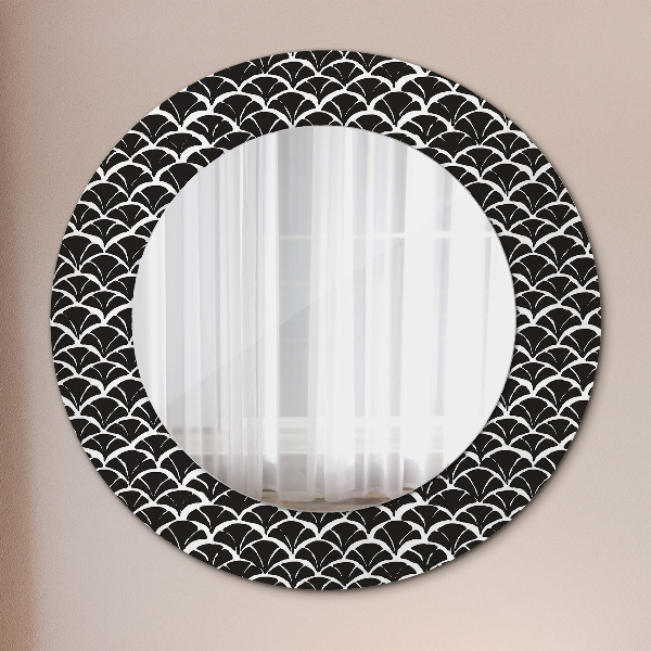 Miroir rond avec décoration Écailles orientales