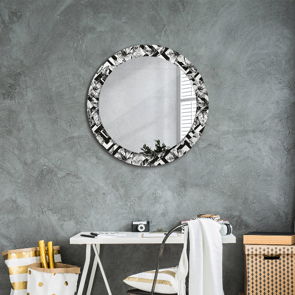 Miroir rond avec décoration Colibri