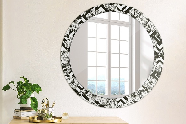 Miroir rond avec décoration Colibri