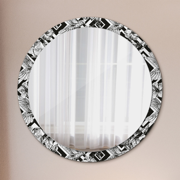 Miroir rond avec décoration Colibri