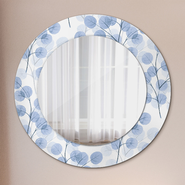 Miroir rond cadre avec impression Branches de chargement