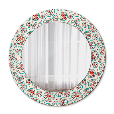 Miroir rond avec décoration Motif boho