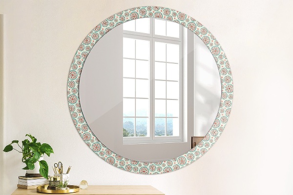 Miroir rond avec décoration Motif boho