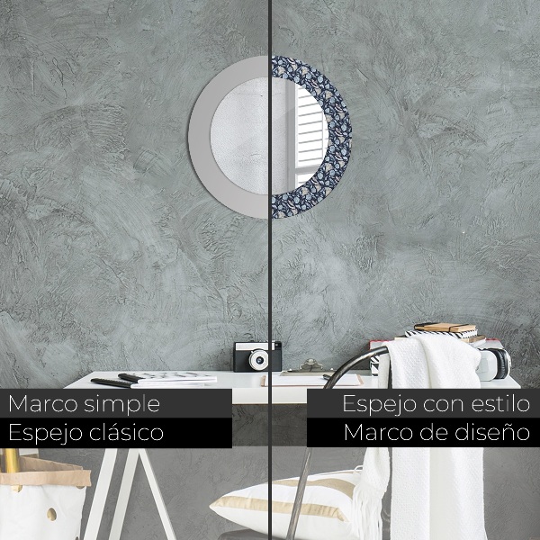Miroir rond imprimé Motif boho
