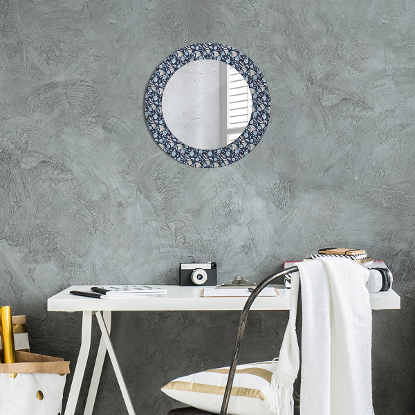 Miroir rond imprimé Motif boho