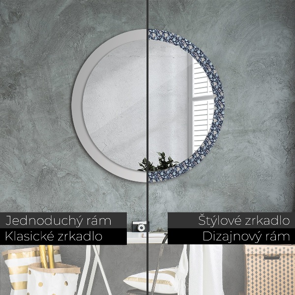 Miroir rond imprimé Motif boho