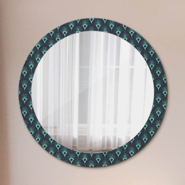 Miroir rond imprimé Motif floral