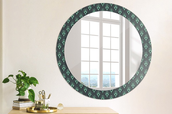 Miroir rond imprimé Motif floral