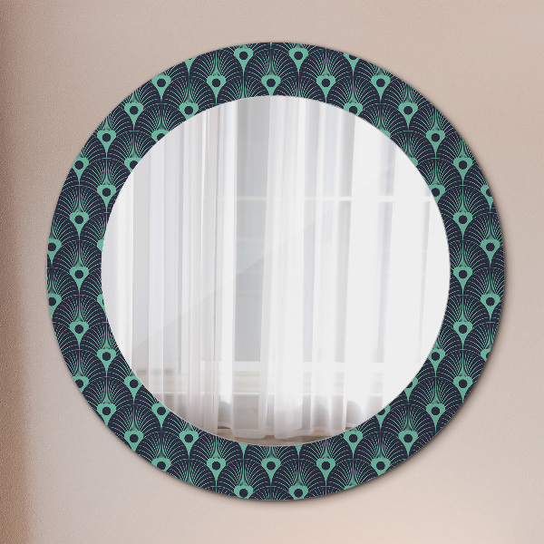 Miroir rond imprimé Motif floral