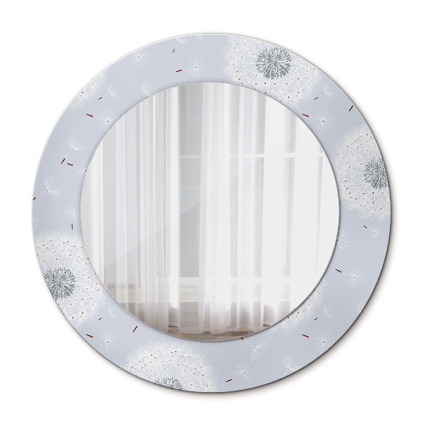 Miroir rond imprimé Fleurs de pissenlits