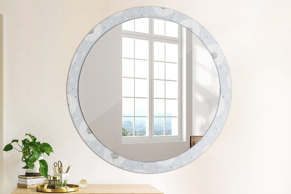Miroir rond imprimé Fleurs de pissenlits